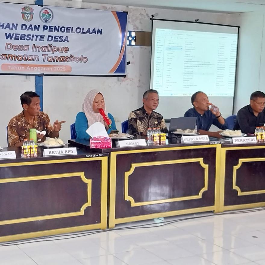 Pelatihan Operator Website Desa Digelar di Desa Inalipue